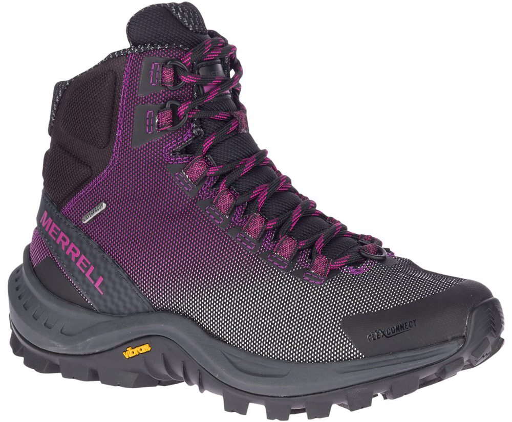 Merrell Boots Black/Purple - Thermo Cross 2 Mid Waterproof - Womens 31SODGZVH